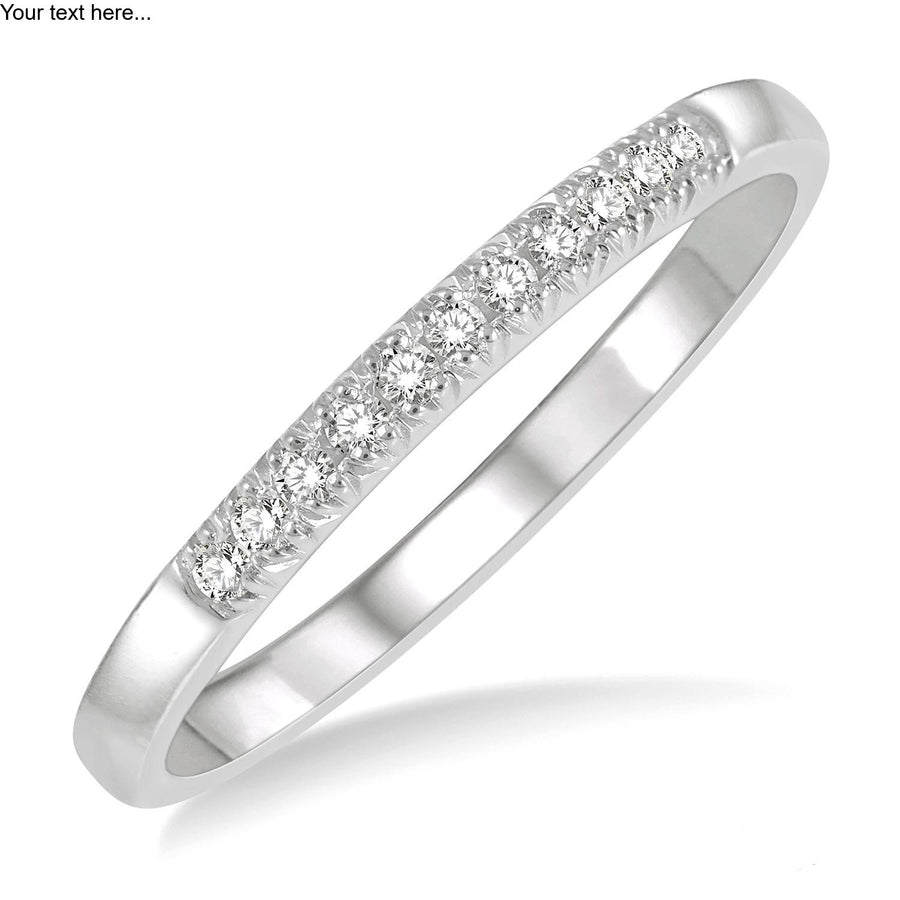 14K White Gold 0.10ctw Diamond Ring
