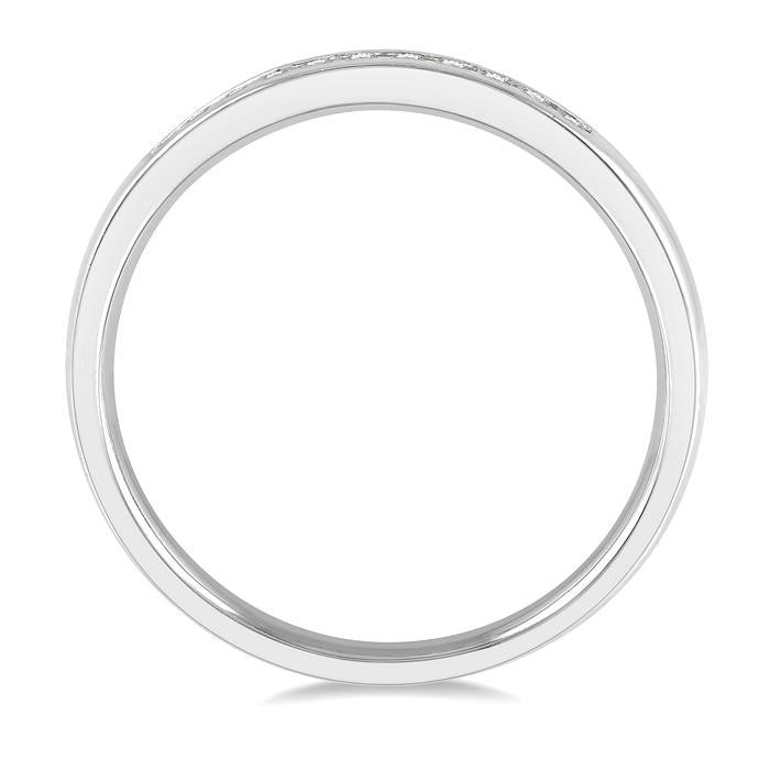 14K White Gold 0.10ctw Diamond Anniversary Band