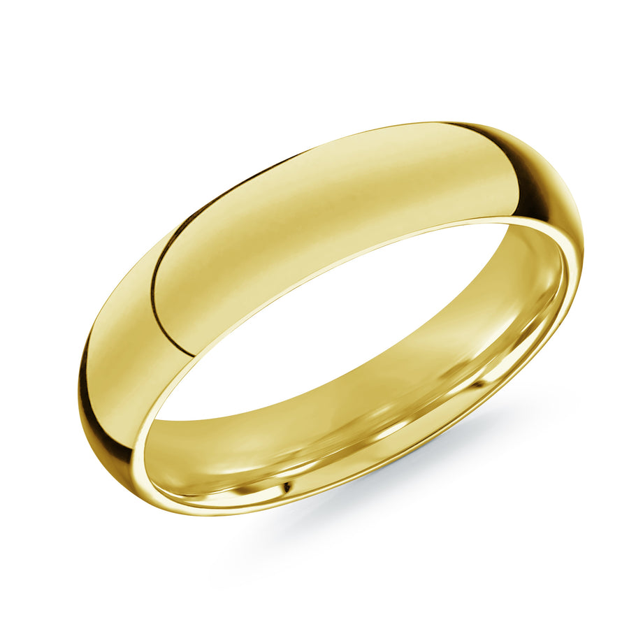 Stainless Steel Gold IP 5mm Domed Ring