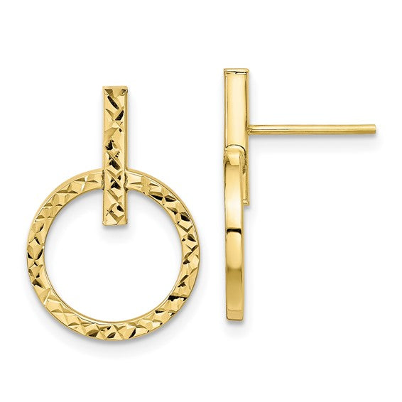 10K Yellow Gold Drop Earrings