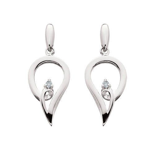 Sterling Silver Diamond Fashion Earrings