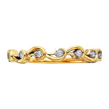 10k Yellow Gold 0.11ctw Diamond Ring