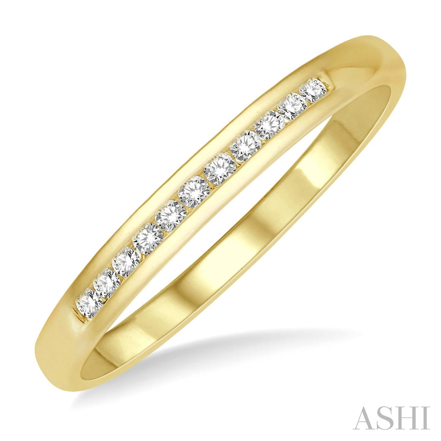 14K Yellow Gold 0.10ct Channel