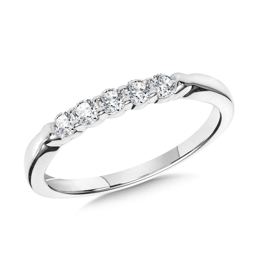 14K White Gold 0.25ct Diamond Band