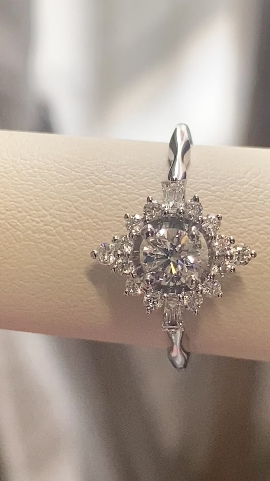 14K White Gold  Diamond Engagement Ring