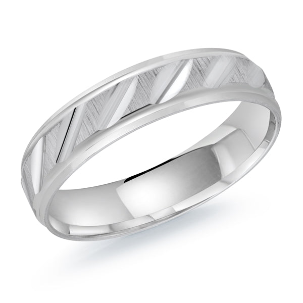 Karat Gold or Platinum Carved Wedding Band