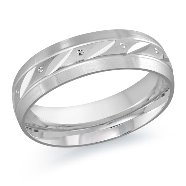 Karat Gold or Platinum Carved Wedding Band
