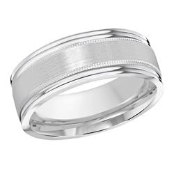 Karat Gold or Platinum Carved Wedding Band